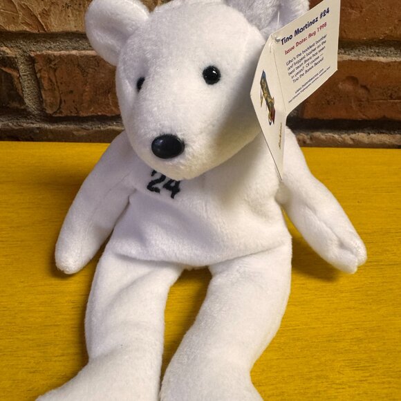 Tino Martinez 1998 Salvino's Bamm Beanos Beanie Babies MLB Baseball NWT - Picture 2 of 3